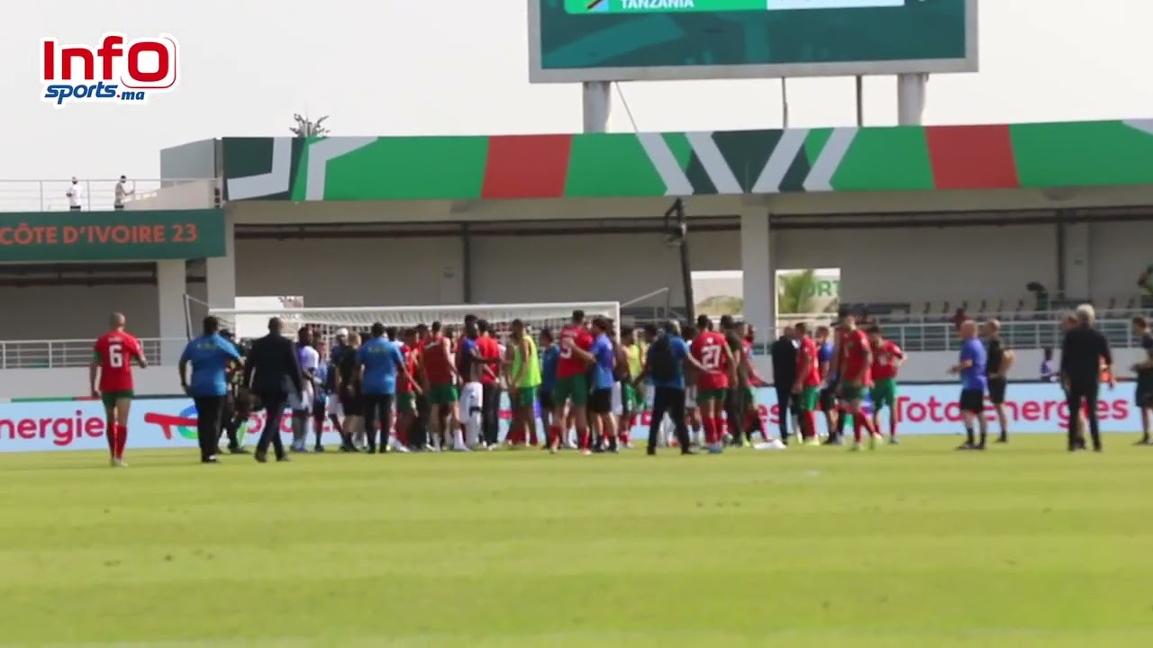 شجار قوي بين عناصر المنتخب الوطني و المنتخب الكونغولي ⚽️