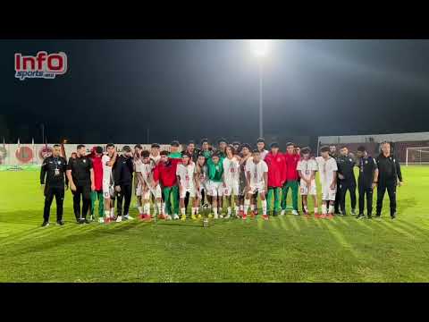 فيديو..لحظة تتويج المنتخب الوطني بلقب وصيف شمال إفريقيا.