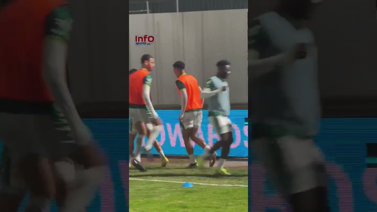فيديو..دخول لاعبي الرجاء للتسخيات وسط تشجيعات قوية للجماهير