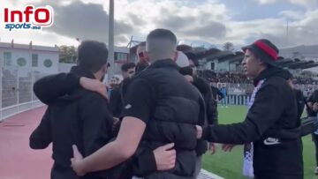 فيديو رائع..أعضاء الترات تطوان ترحب بجماهير الرجاء وتبادل جميل للتحية.