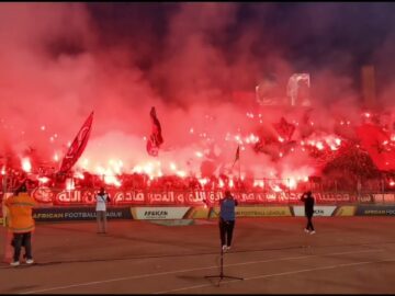 كراكاج رائع ورسالة دعم قوية من جماهير الوداد للشعب الفلسطيني