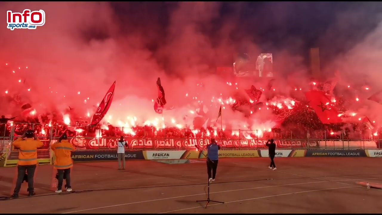 كراكاج رائع ورسالة دعم قوية من جماهير الوداد للشعب الفلسطيني