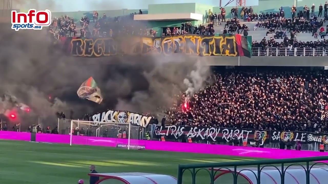 فيديو …بعد غياب طويل عودة قوية "للبلاك آرمي" بمدرجات ملعب القنيطرة 🏟️