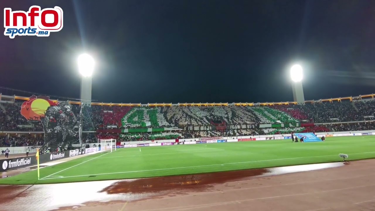 ابداع الجمهور المغربي يغطي ملعب ادرار 🇲🇦تيفو ثلاثي الابداع 🖼️