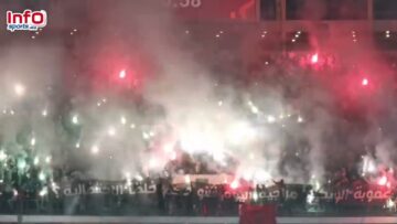 فيديو..احتفالية رائعة للجماهير المغربية وكراكاج جميل في مواجهة الأسود وليبريا