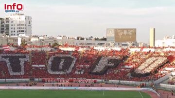 فيديو..تيفو جميل واحتفالية رائعة لجماهير الوداد بدونور