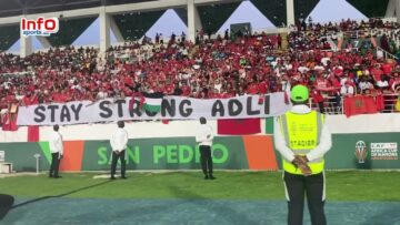 فيديو..رسالة رائعة من الجماهير المغربية لأمين عدلي