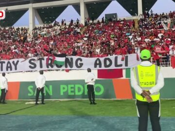 فيديو..رسالة رائعة من الجماهير المغربية لأمين عدلي