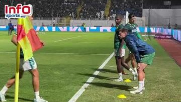 فيديو..المعد البدني للرجاء يحمس اللاعبين خلال التسخينات