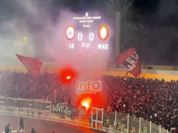 فيديو..احتفالية رائعة وحضور قوي لجماهير الوداد في قمة بركان.