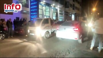 فيديو..توافد كبير للجماهير وأجواء حزن عميق أمام المصحة بعد وفاة