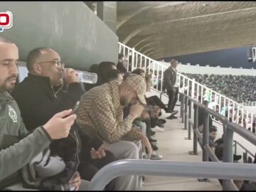 فرحة النفاتي بهدف رحيمي الأول للرجاء أمام المغرب التطواني