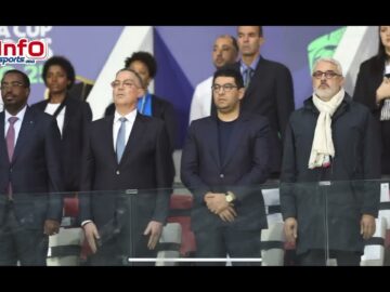 فيديو..لحظة عزف النشيد الوطني في قمة الأشبال وزامبيا