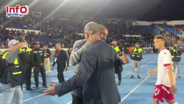 فيديو..روح رياضية عالية بين الشابي وموكوينا وعناق حار بعد التعادل.