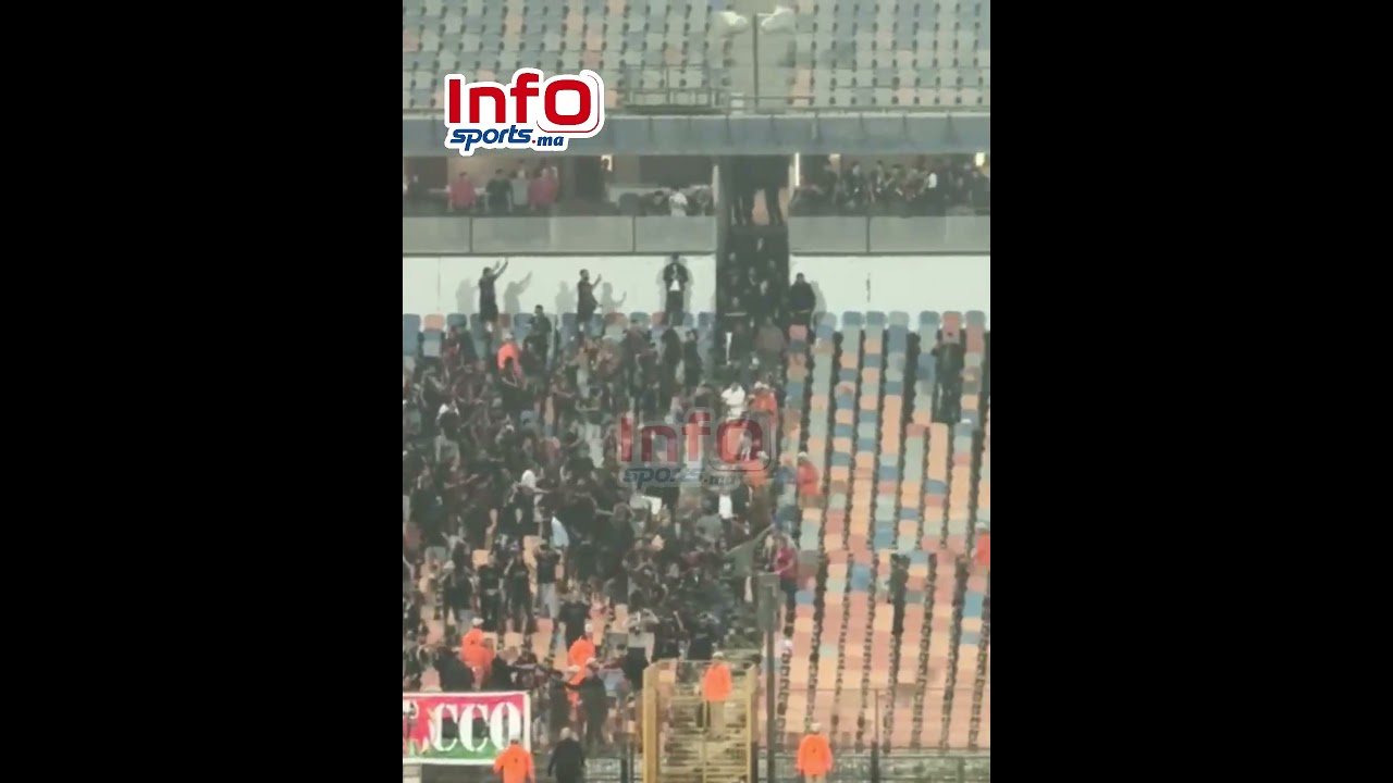 فيديو خطير..جماهير الأهلي وأفراد من الأمن يعتدون على جماهير الجيش الملكي