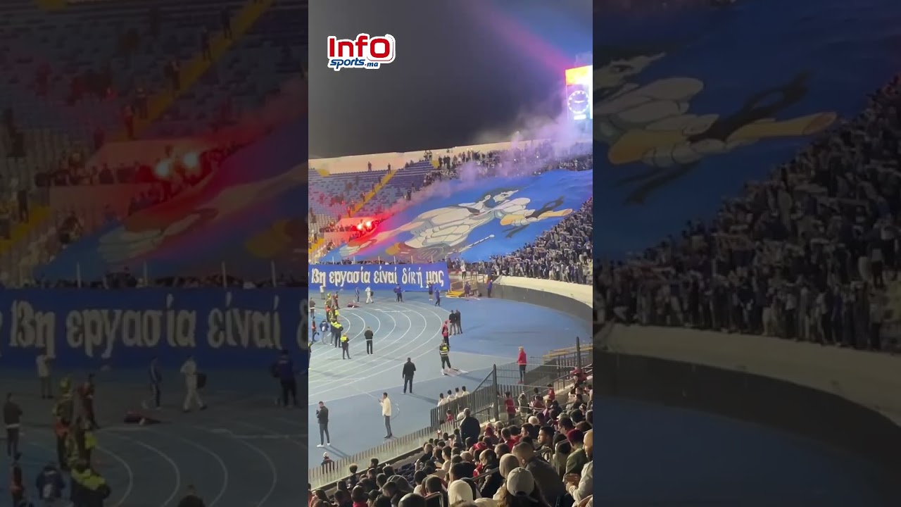 جماهير اتحاد طنجة تبدع بتيفو