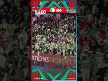 فرحة الجمهور الجزائري بهدف بولبينة