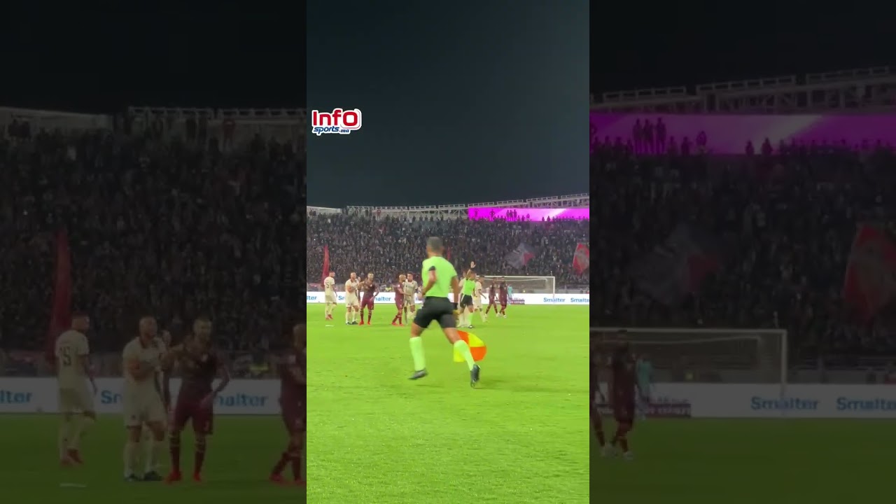 فيديو من زاوية قريبة..لحظة احتكاك بنعبيد مع لاعب ي.المنصور وإعلان بوسليم عن ضربة جزاء ثم إلغاؤها.