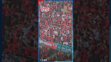 تشجيع هستيري من الجماهير المغربية داخل الملعب