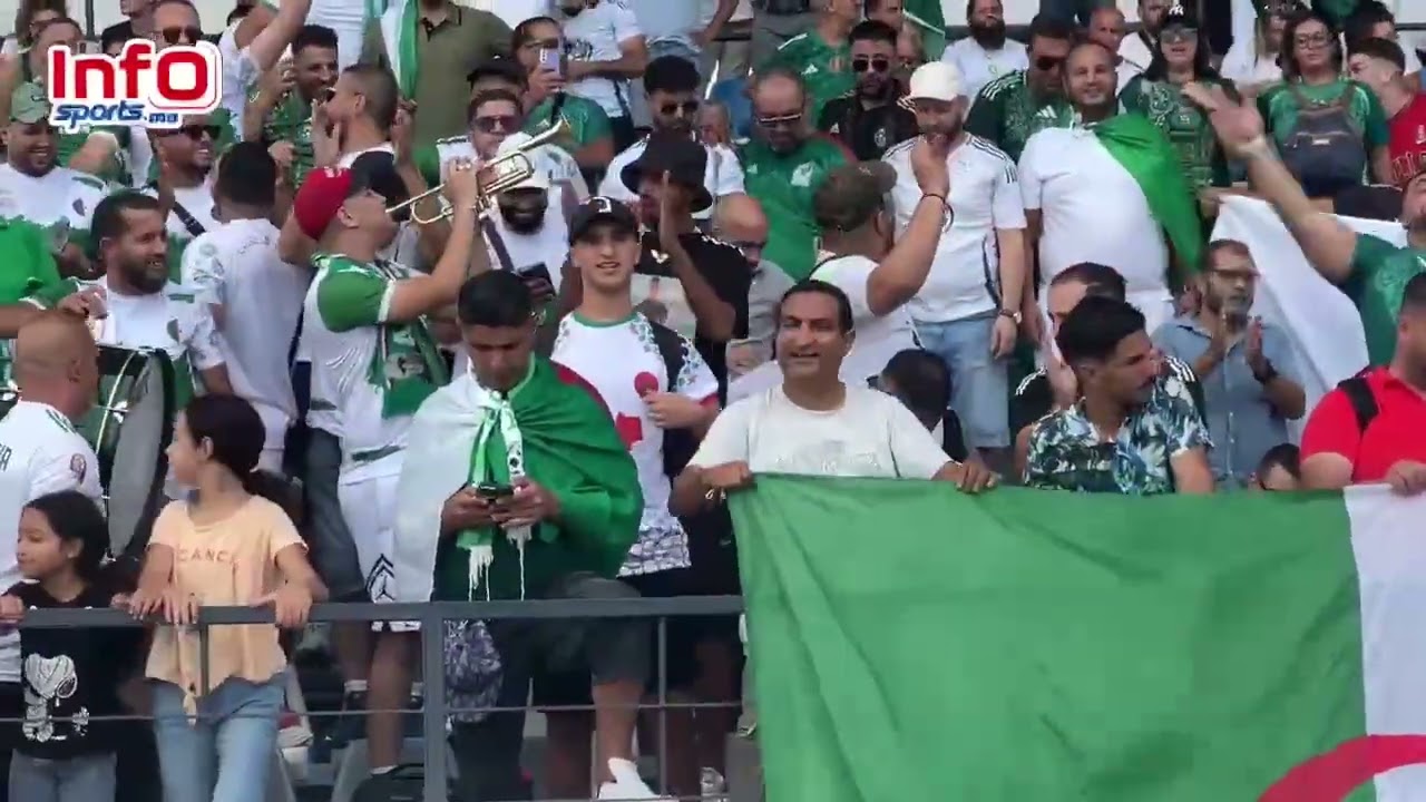 فيديو..مغربي وسط مشجعي الجزائر لمساندتهم في مواجهة غينيا.