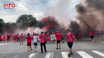فيديو..كورطيج رائع لجماهير الوداد واحتفالية كبيرة بالشهب في الطريق للملعب.