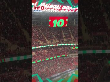 فرحة الجمهور بالهدف الثاني للمنتخب الوطني من توقيع إبراهيم دياز