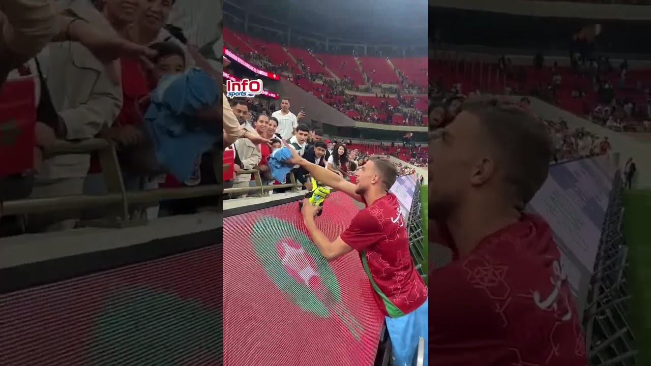 الشيبي والحرار يهديان قميصيهما للجماهير بعد فوز الأسود على الكونغو