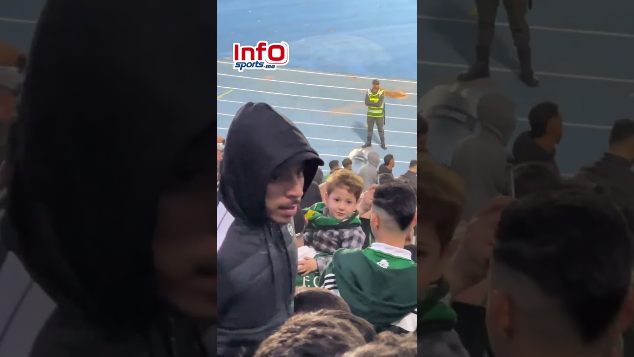 أصغر مشجع حاضرة بمركب محمد الخامس لمساندة الرجاء الرياضي