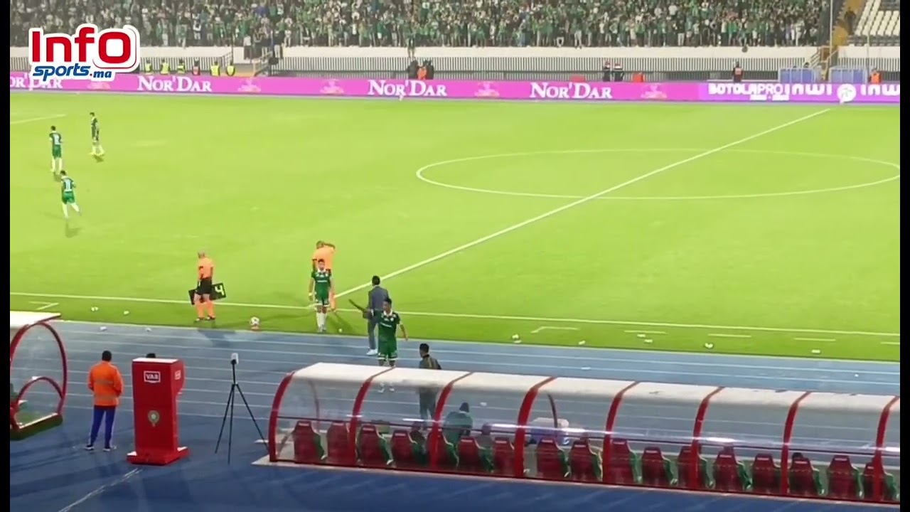 الإصابة تجبر بانون على مغادرة مباراة الرجاء و أولمبيك الدشيرة