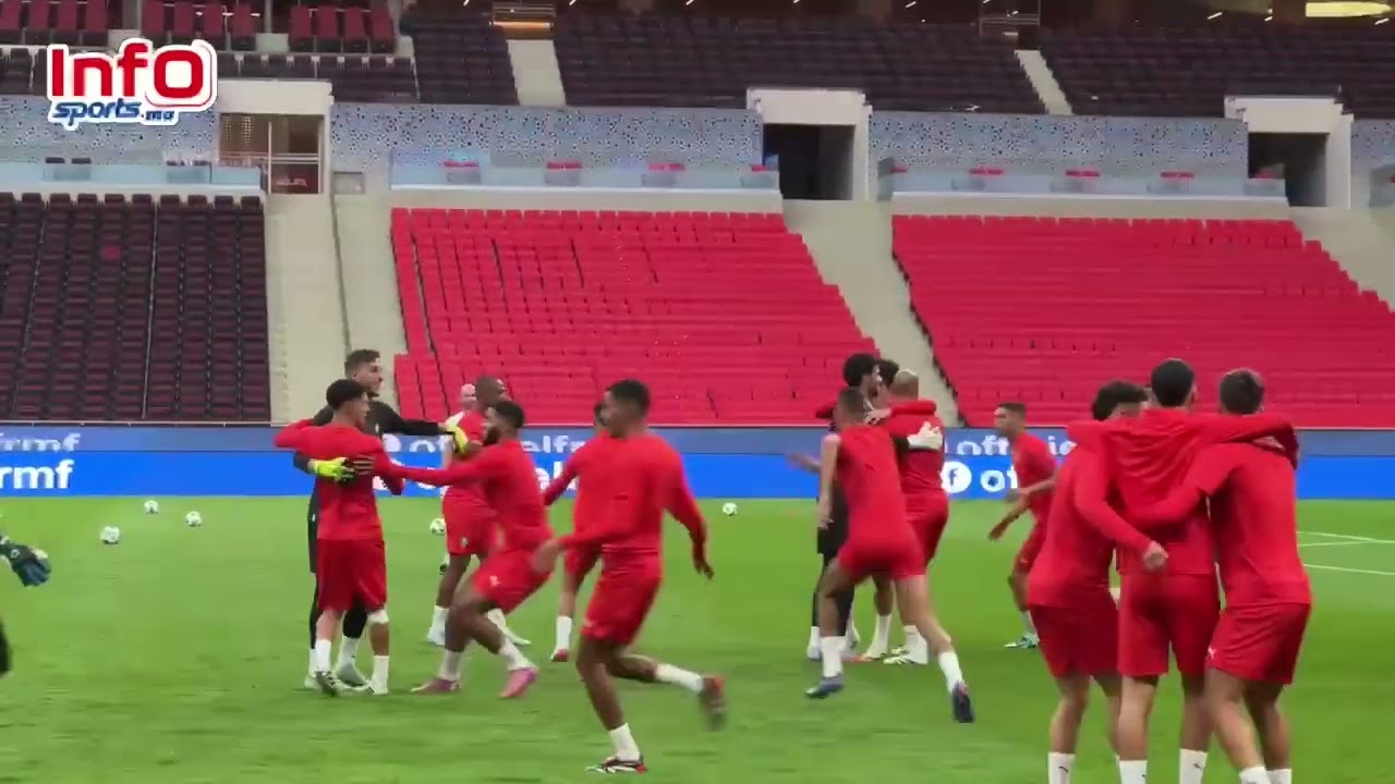 الخنوس بغا يبيض بنمحمود وحكيمي لاح أوناحي.. أجواء زوينة فآخر تداريب المنتخب الوطني قبل مواجهة النيجر