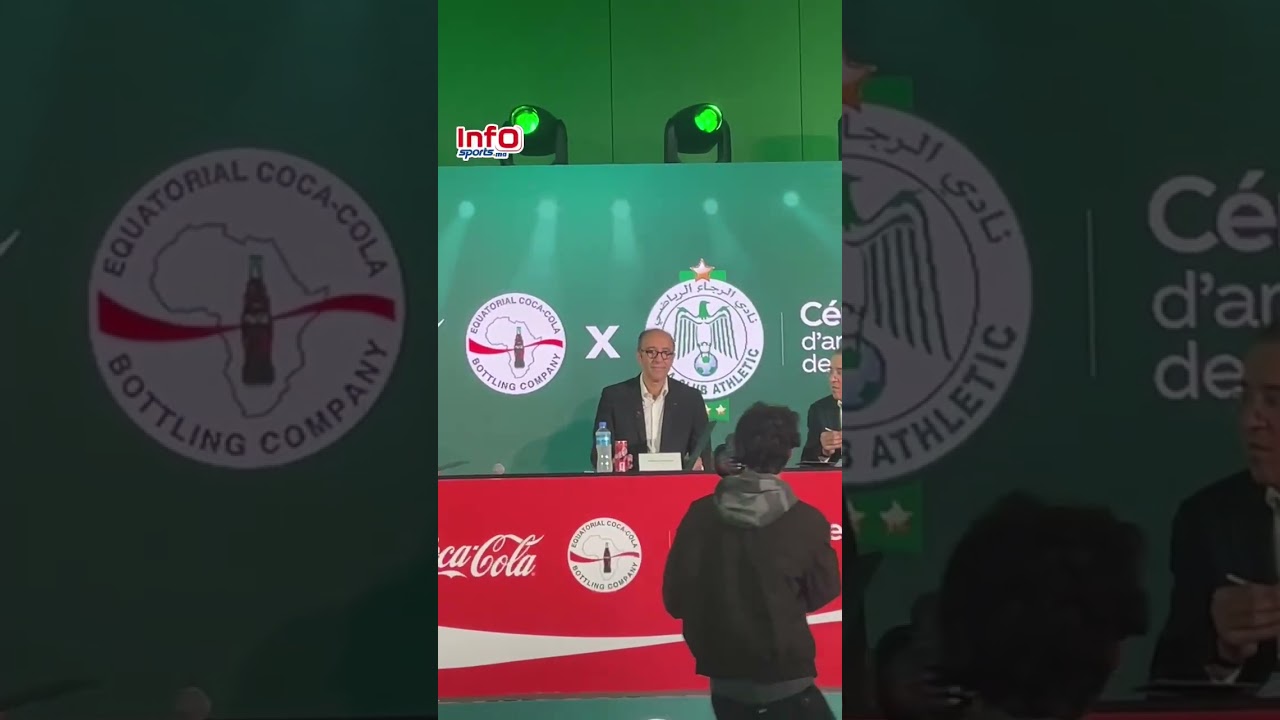 الزيات يوقع عقد الشراكة بين الرجاء و كوكاكولا بحضور بانون وخفيفي وفادلو