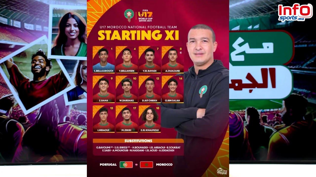 بث مباشر تشكيلة المنتخب المغربي أمام البرتغال/الوداد في الصدارة/ديربي العاصمة/عبدو ينتقد التحكيم