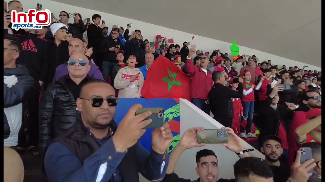 روعة النشيد الوطني بملعب البشير في نهائي كان أقل من 17 سنة بين المغرب ومالي