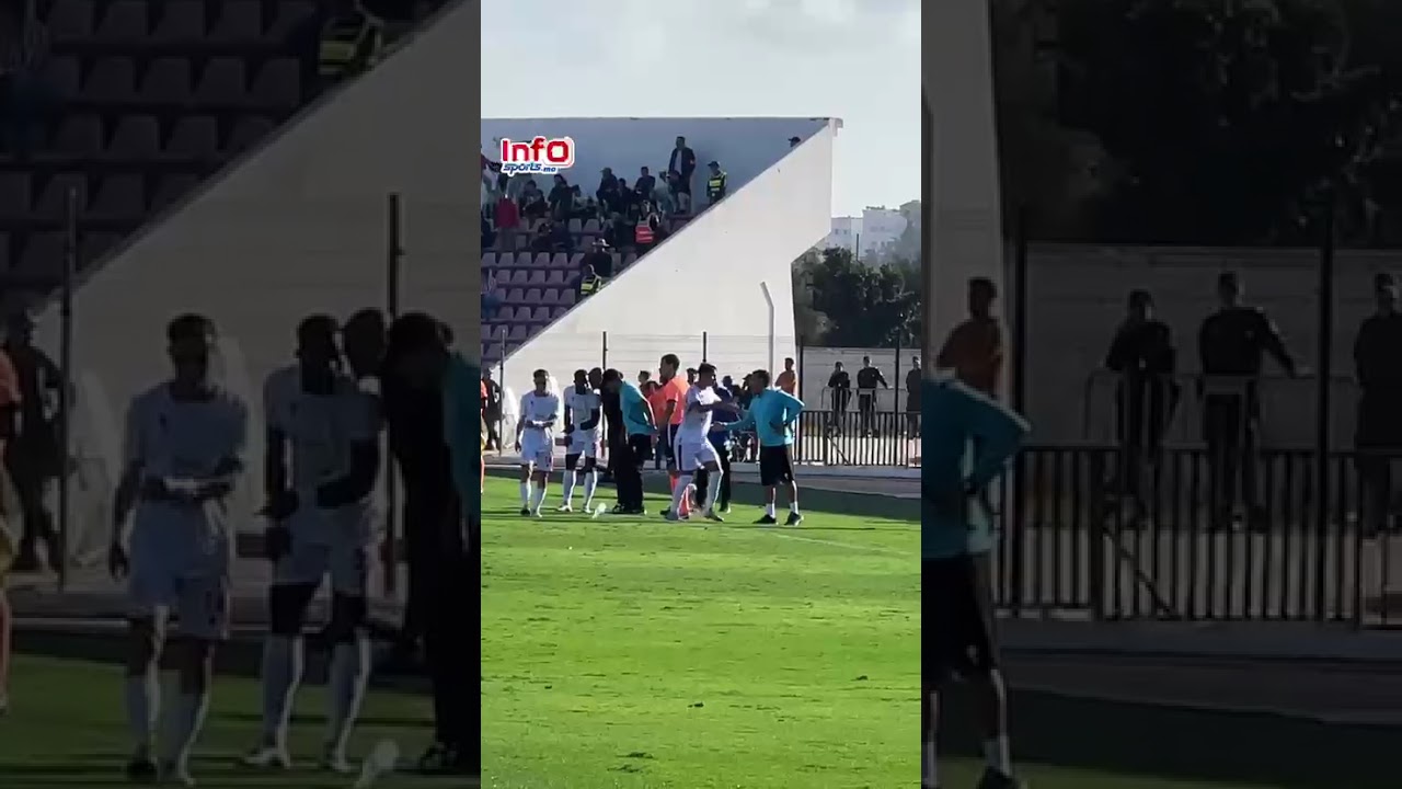 فرحة طاقم حسنية أكادير ولاعبيه بهدف التعادل أمام الوداد