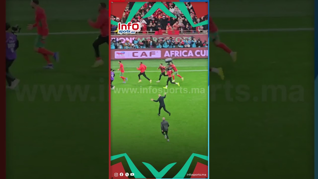 فرحة هستيريا للركراكي بعد تأهل المنتخب الوطني إلى نهائي الكان