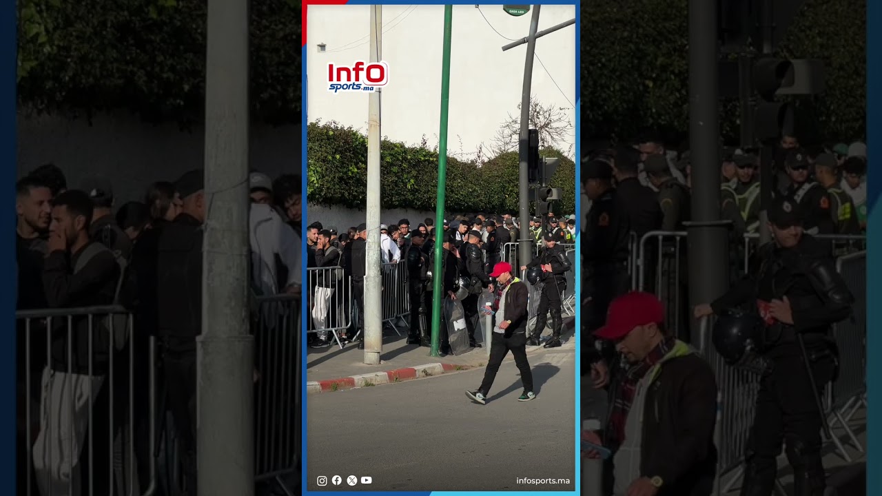 قبل صافرة البداية… جماهير الرجاء تشعل محيط مركب محمد الخامس