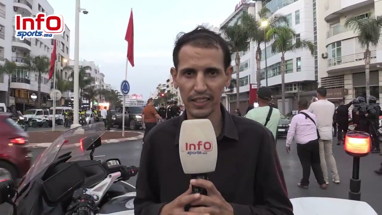 لحظة وصول جمهور الجيش الملكي لملعب محمد الخامس وفق تعزيزات أمنية مشددة