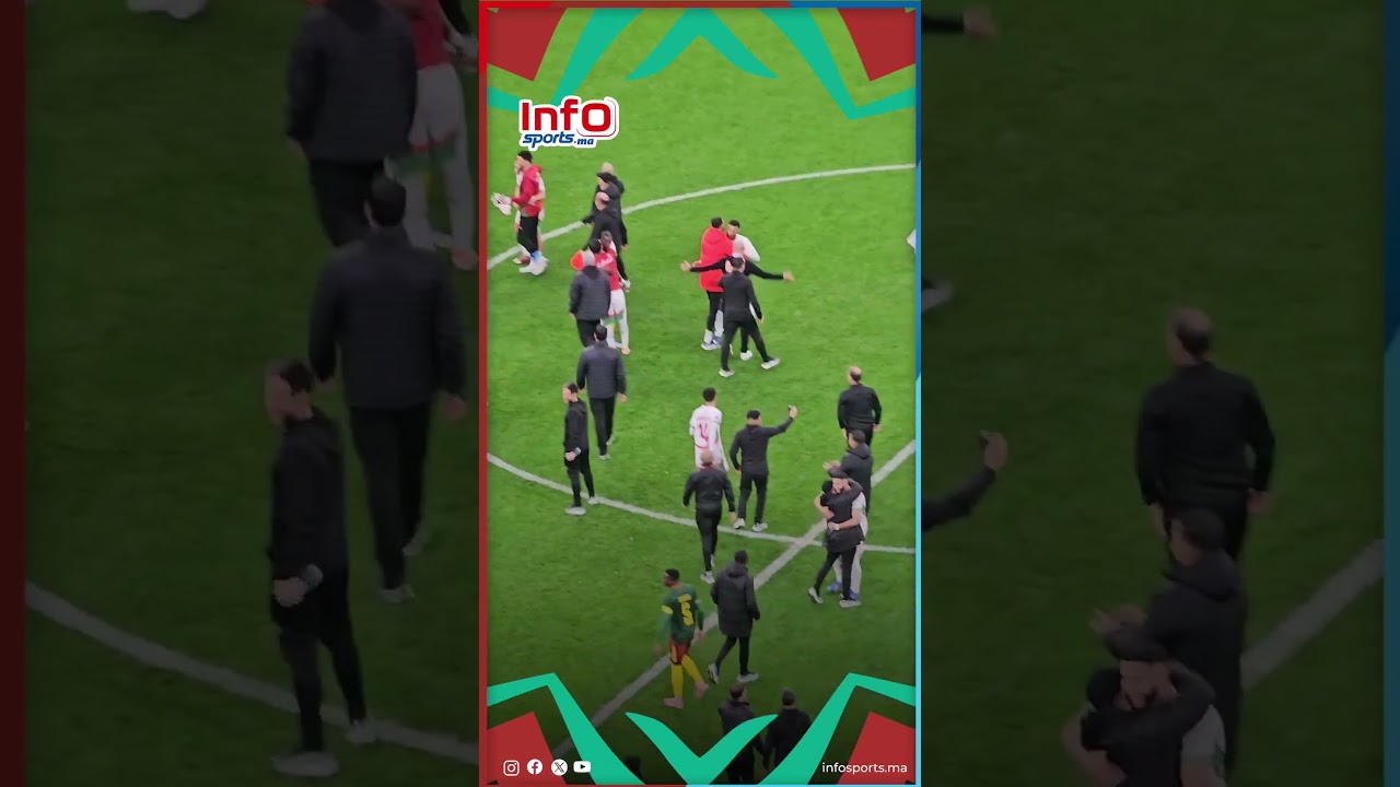 هكذا احتفل لاعبو المنتخب الوطني والطاقم التقني بالفوز على الكاميرون والتأهل إلى نصف نهائي الكان