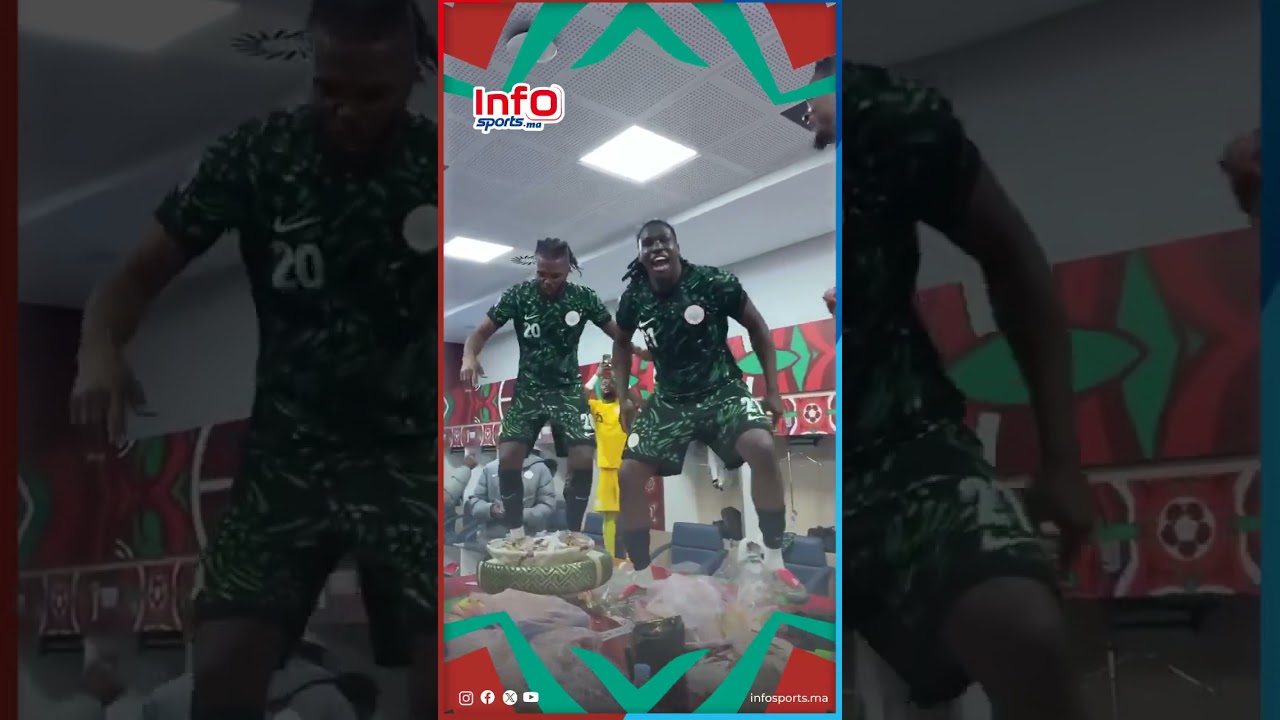هكذا عبر المنتخب النيجيري عن فرحتهم بالفوز
