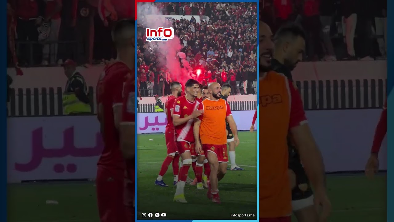 حديث خاص بين زياش والزنيتي بعد هدف الوداد القاتل ضد نهضة بركان