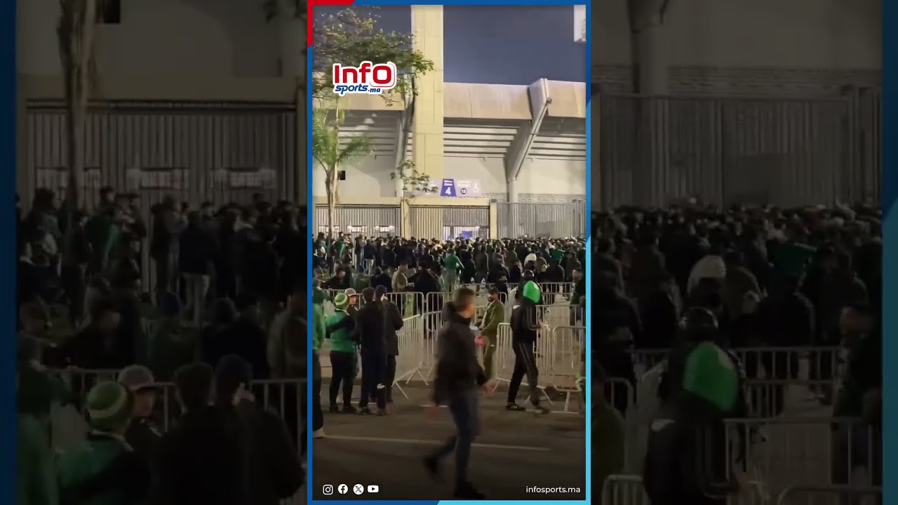 عاجل..طوفان بشري لجماهير الرجاء وفوضى لا توصف تنذر بكارثة بدونور..من المسؤول؟؟