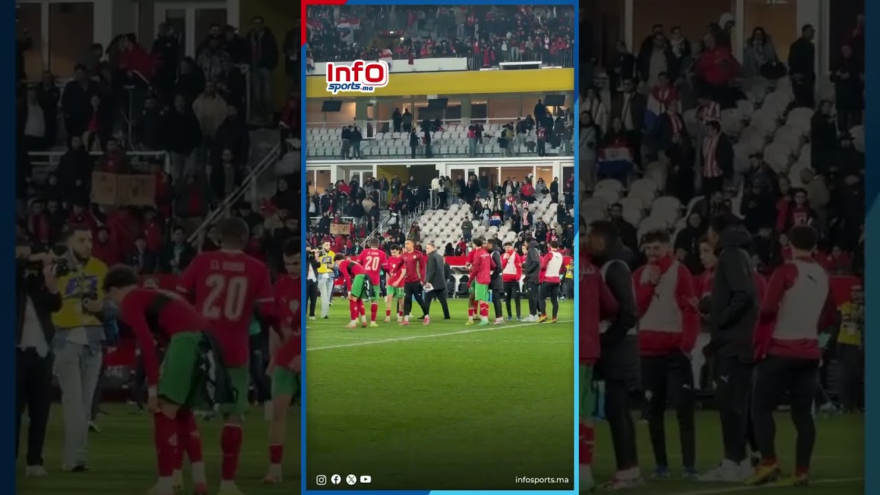 وهبي يحيي لاعبي المنتخب الوطني بعد الفوز على الباراغواي